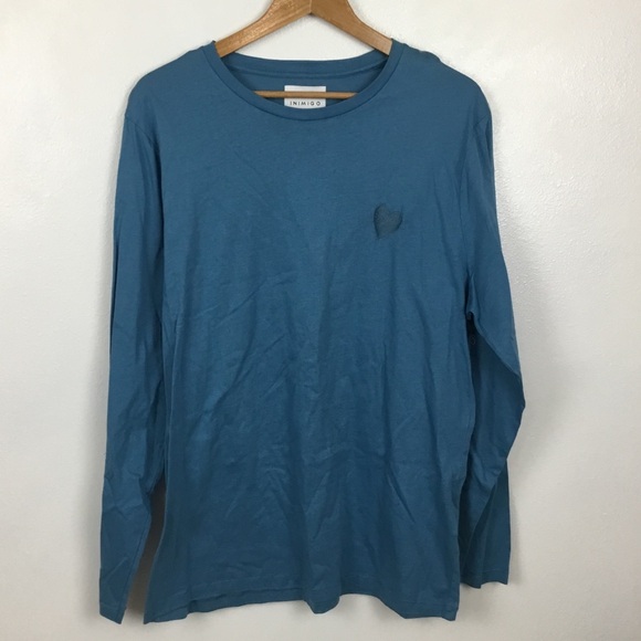 INIMIGO Other - INIMIGO Classic Embroidered Heart Long Sleeve Organic Cotton T Shirt XL